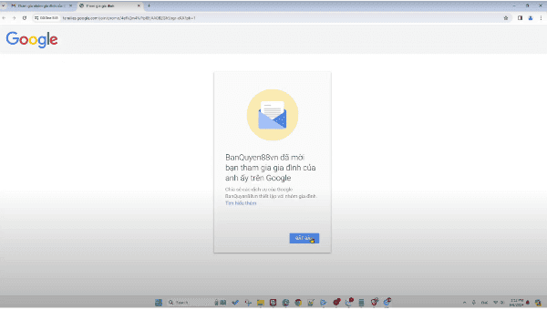 Bắt đầu quy trình tham gia Google Family